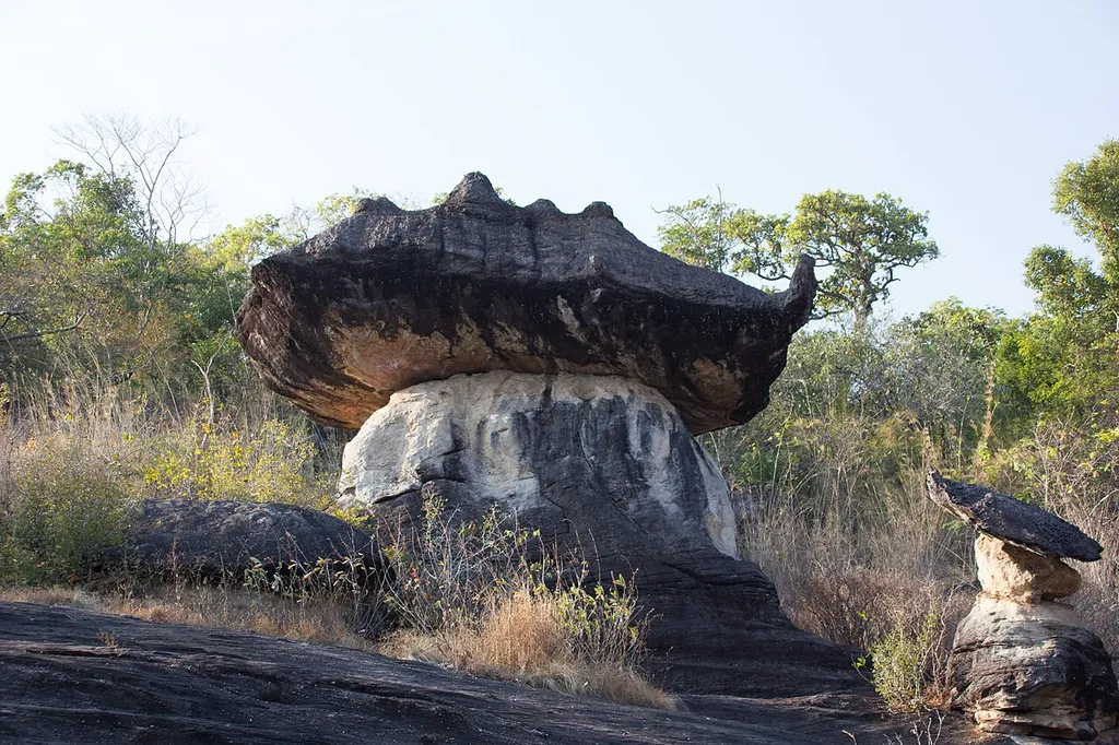 Mushroom-shaped rocks at Phu Pha Thoep
